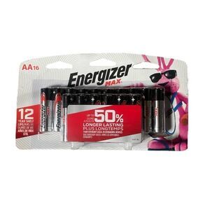 Energizer Max AA Double A Batteries (16 Batteries Total) NWT New Unopened